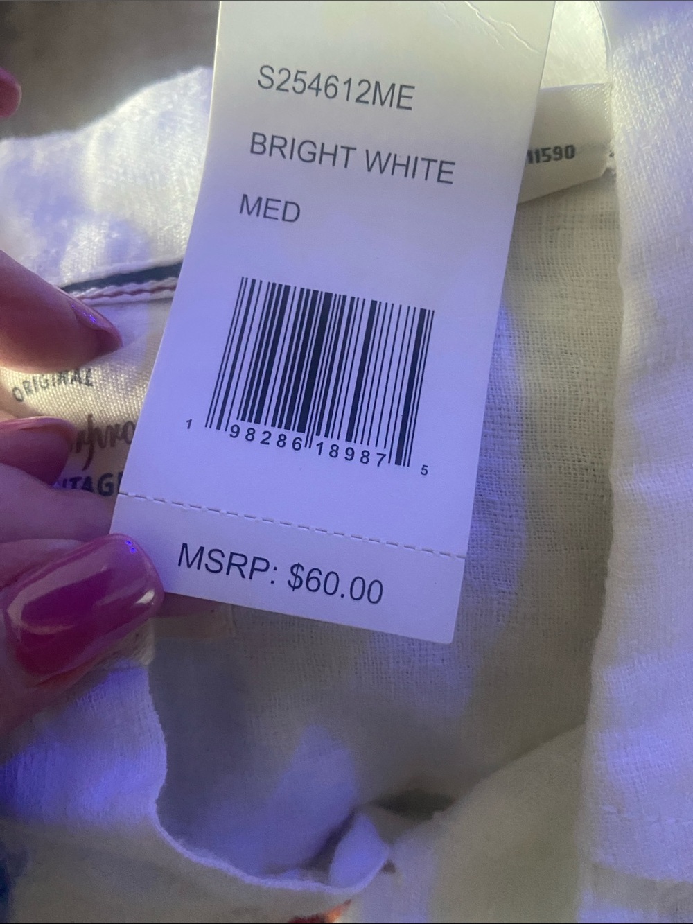 Weatherproof Bright White Washable Linen Button-Down Shirt - Men’s - Picture 7 of 7